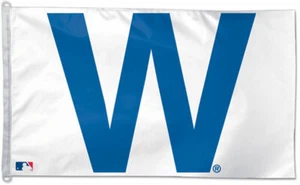 Chicago Cubs "W" Logo Flag 3x5 - With 2 Grommets MLB - Picture 1 of 1