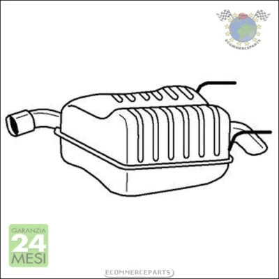 Silenziatore Marmitta Posteriore Sigam per OPEL VECTRA C b2j - Immagine 1 di 3