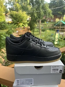 Nike Air Force 1 Low '07 Negro Goma DS Talla 10.5 Marrón Claro Goma Parte Inferior - Imagen 1 de 9