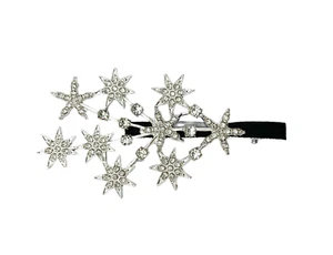 Stars Flowers Rhinestone Hairpin Hair Clip Bling Fashion Accessories Barrette - Picture 1 of 24