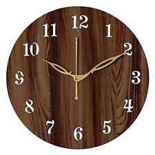 10 Inches Antique Wooden Wall Clock (Wenge, Small Size, 25cm x 25cm)-001