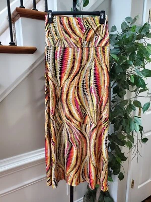 JBS женщин многоцветный полиэстер трапециевидный тянуть на комфорт талии длиной макси юбка S - Изображение 1 из 4