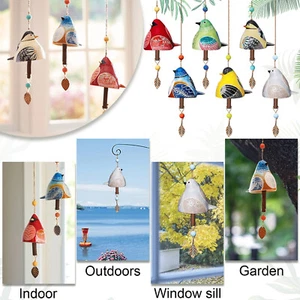 Bird Song Bell Garden Decoration Hanging Wind Chime Pendant Metal Tube Bell Door - Picture 1 of 28