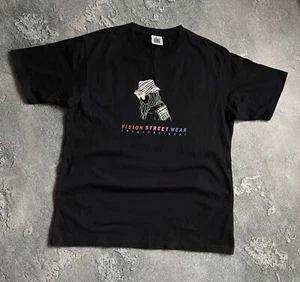 Vintage Vision Streetwear Double Sided Logo T-Shirt Size L - Picture 1 of 11