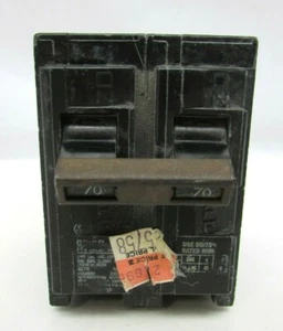 Interruptor circuito de 2 polos GE genuino THQB2170 70 amperios 120/240v - Imagen 1 de 4
