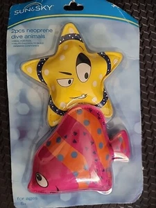 Sun & Sky Assorted Dive Animals Swimming Water Toys Neoprene Rockets - Foto 1 di 2