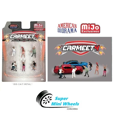 American Diorama 1: 64 - Car Meet 4 人物 - 6 件套 - 金属 - AD-76507MJ — 第 1/2 张图片