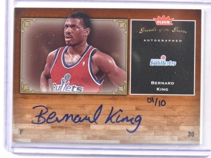 05-06 Fleer Greats Of The game Gold Bernard King auto autograph #D01/10 - Image 1 of 1