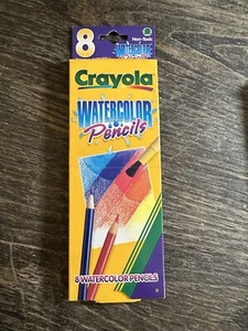Crayola Watercolor Pencils with Brush Vtg 1997 NEW NIB Splash Design 8ct 90s - Picture 1 of 8