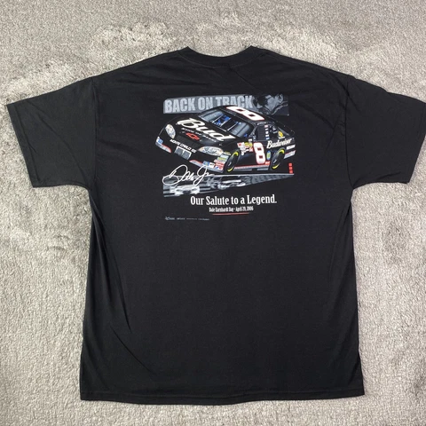 Dale Earnhardt Shirt Men XL Extra Large Black Nascar Racing Legend Back on Track Cover