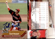 Zach Russell Signed 2010 Choice Batavia Muckdogs #17 Card Auto