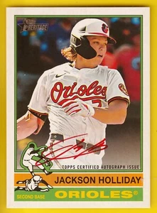 2025 Heritage Real One Autographs ROA-JHO Jackson Holliday Red Ink Auto 2/76 - Picture 1 of 2