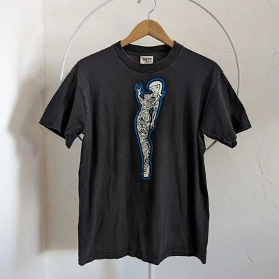 Camiseta de Colección Arcaica Sonrisa Niña Arte Hágalo Usted Mismo Camiseta Rara Foto 1 de 4