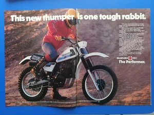 Vintage 1980 Suzuki DR-400 Motorcycle - Two Page Full Color Original Ad - Picture 1 of 1