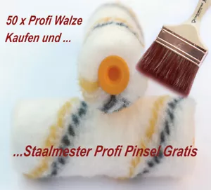 50 x Profi Walzen 15cm für Gelcoat 2K-Epoxidharz Boot Lack Antifouling Farbe - Bild 1 von 5