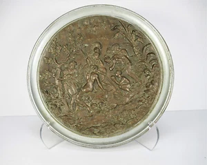 Antique Iron Plate Bronze Finish Roman Scene - Picture 1 of 3