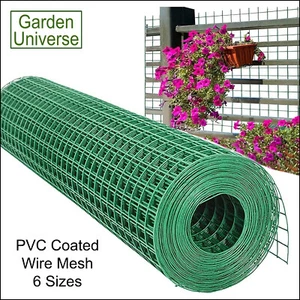 PVC Coated Wire Green 6 Sizes Fence Wire By Garden Universe Mesh Fencing Poultry - Picture 1 of 81