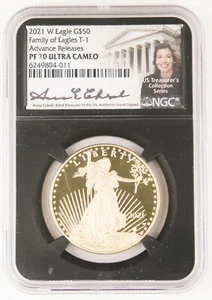 2021 W $50 1 Oz GOLD AMERICAN EAGLE PROOF COIN Type 1 NGC PF70 Advance Releases - Picture 1 of 4