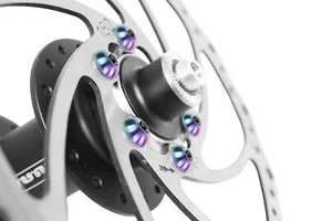 Titanium Mountain E-Bike Bicycle Disc Brake Rotor Bolts Ti Screws 12pcs Rainbow - Picture 1 of 7
