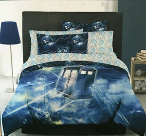 BBC's Doctor Who QUEEN Size Complete 7 Piece Dr. Who TARDIS Bed Set Comforter - Picture 1 of 1