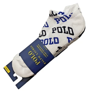 POLO RALPH LAUREN Men's 3-Pack Athletic LOW CUT SOCKS All Over Logo 10-13 PONY - Picture 1 of 7