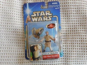 Star Wars Attack of the Clones OBI-WAN KENOBI Coruscant Chase Figur 2002 NEU - Bild 1 von 12