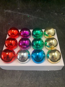 Darice Home For The Holidays 12 Small Round Colorful Glass Ornaments - Picture 1 of 15