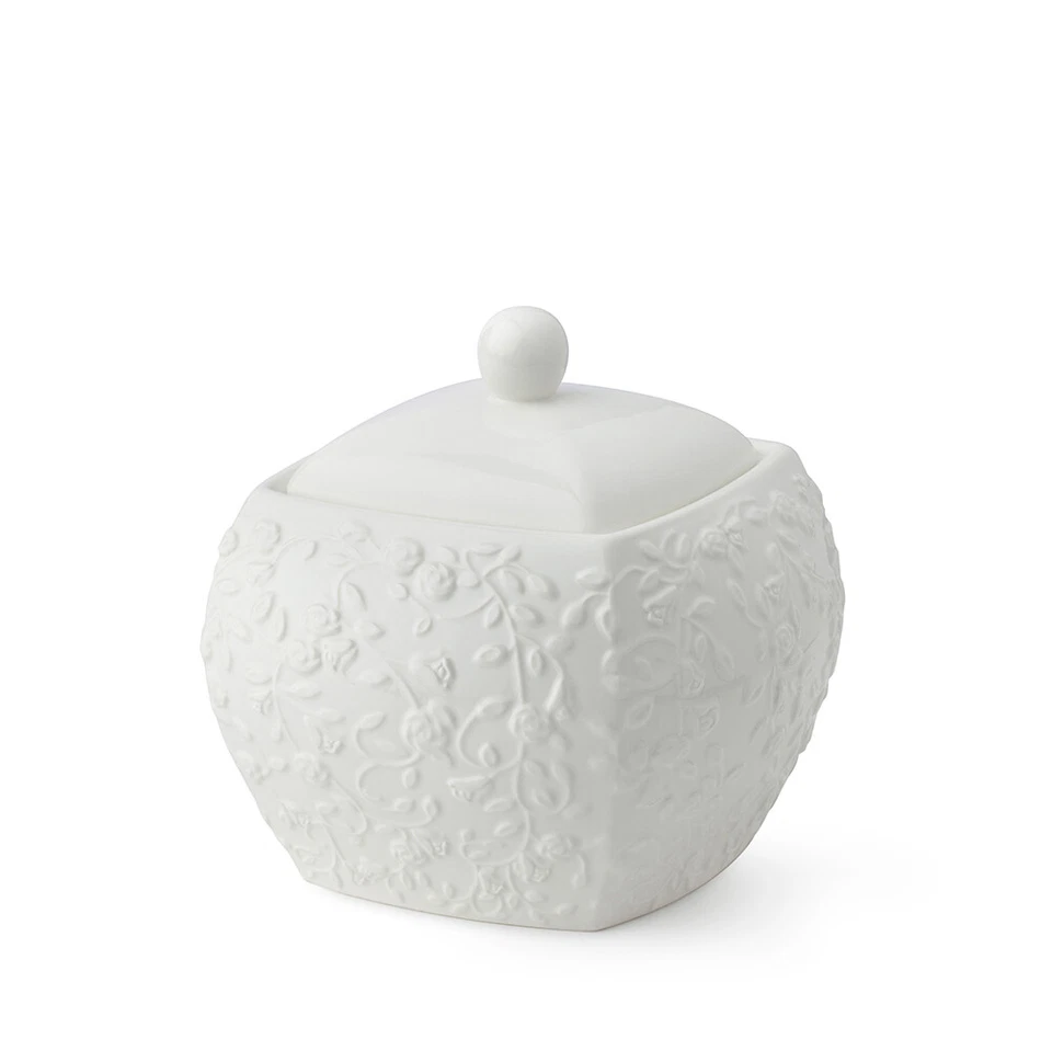 Hervit 27845 contenitore square porcellana bianca 13x13x13cm