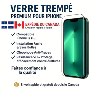 Protection d' écran pour Apple Iphone 14 Pro en verre trempé - téléphone - Photo 1 sur 6