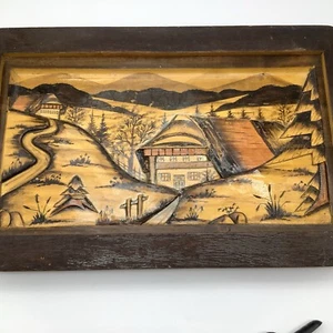 Geschutzi Mid Century Germany Black Forest Hand Carved Table Top Only - Picture 1 of 10