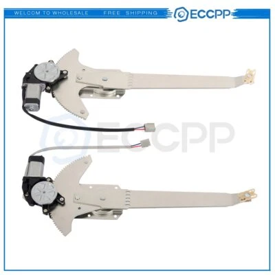 Par de reguladores de ventana delantera con motor para Ford F150 F250 serie F 1981-1996 Foto 1 de 4