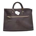 NWT $1.5k Ghurka Vestry No. 152 Walnut Leather Shoulder Bag Briefcase AUTHENTIC