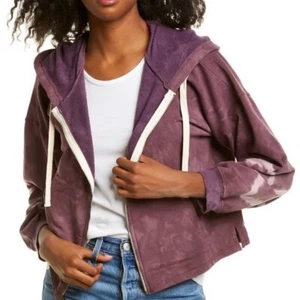 Sudadera con capucha eléctrica y rosa Westside púrpura tinte con cremallera, mediana - Imagen 1 de 6