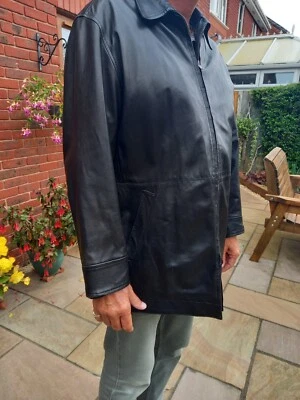 BALLY OF SWITZERLAND VINTAGE LAMBSKIN LEATHER MENS REVERSIBLE JACKET BLACK EXCEL - Image 1 of 4