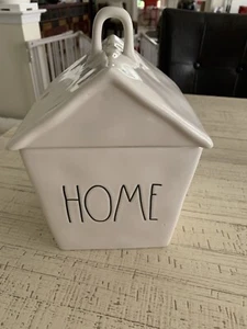 New Rae Dunn HOME House Shaped Cookie Jar Canister - Picture 1 of 8