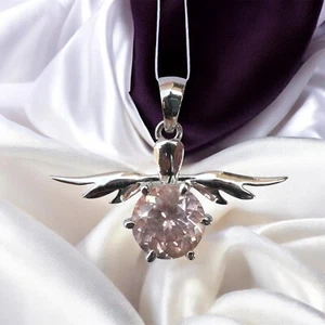Natural 21 Ct Padparadscha Sapphire Pendant 925 Silver-Certified Jewellery MG013 - Picture 1 of 4