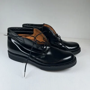 Bates Floataways Black Leather Uniform Oxford Dress Shoes USA Men's Size 8.5 - Picture 1 of 8
