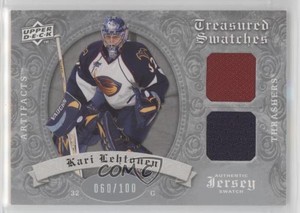2008-09 Upper Deck Artifacts Treasured Swatches Dual Silver /100 Kari Lehtonen