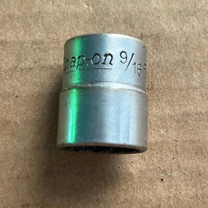 Snap on Tools FV181 9/16" SAE Flank Drive Shallow Socket 3/8" Drive 12 Point - Picture 1 of 8