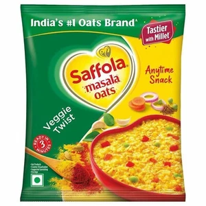 5 xSaffola Veggie Twist Masala Oats Tasty Healthy Snack (Pack Of Five 38 g each) - Picture 1 of 4