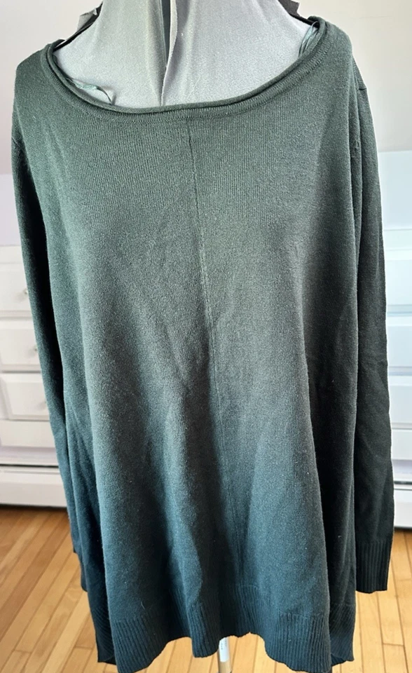 Jacklyn Smith  size XXL woman green acrylic long sleeve tunic top - Image 1 of 4