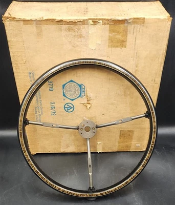 71 Cadillac Deville Eldorado Fleetwood Calais Tamo Wood Inlay Steering Wheel NOS - Image 1 of 4