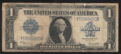 1923 $1 SILVER CERTIFICATE HORSEBLANKET LARGE SIZE NOTE Fr 237 - Image 1 of 2