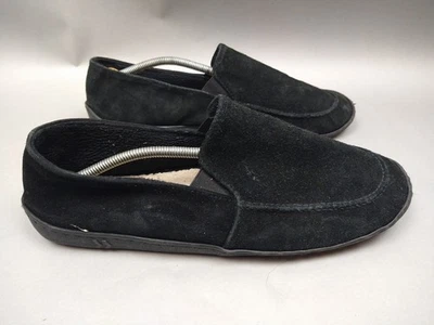 Zapatillas Isotoner para hombre talla 13-14 negras mocasín de espuma viscoelástica zapatos de casa Foto 1 de 4