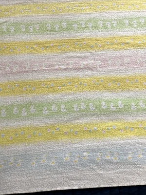 Manta bebé franela vintage patos puntos rayas pastel hospital 28" x 35" Foto 1 de 4