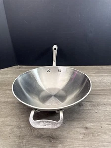 All Clad Pan Master Chef 410 Salteado Wok 10” Acero Inoxidable De Colección EE. UU. - Imagen 1 de 9