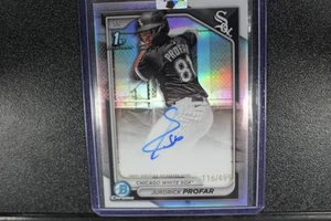 2024 Topps Bowman cromo refractor Jurdrick Profar 1st Auto/499 White Sox - Imagen 1 de 2