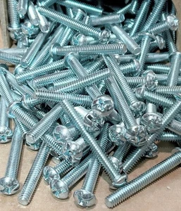 (400) Combo de tornillos de máquina de cabeza redonda de 1/4-20 x 2 unidades de zinc - Imagen 1 de 6