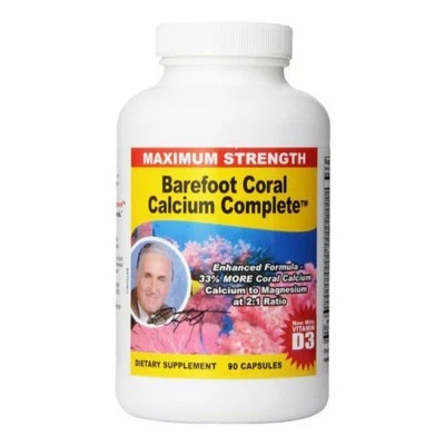 1500mg 90 Cápsulas - Suplemento de Calcio Coral Desarrollado por Bob Barefoot - Suppo... Foto 1 de 4