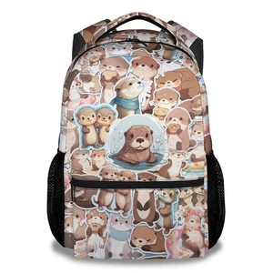 Otter Backpack for Girls & Boys, 16 Inch Beige Backpacks for School, Cute Lig... - Picture 1 of 6